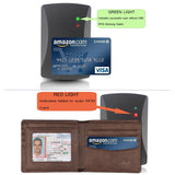 Wallet for Men - Genuine Leather RFID Blocking Bifold Stylish Wallet With 2 ID Window (Coffee - galaxy)