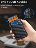 Wallet for Men RFID Wallet with 2 ID Windows & Money Clip, Slim Pop Up Card Holder for 10 - 12 Cards, Bifold Minimalist Smart Wallet for Front Pocket, Compact Metal Credit Card Holder, Gifts for Men