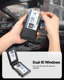 Wallet for Men RFID Wallet with 2 ID Windows & Money Clip, Slim Pop Up Card Holder for 10 - 12 Cards, Bifold Minimalist Smart Wallet for Front Pocket, Compact Metal Credit Card Holder, Gifts for Men