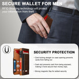 Wallet for Men Wallet with Slim Pop Up Card Holder 9 - 13 Cards, Bifold Minimalist Smart Wallet RFID Blocking Credit Card Holder with ID Window & Stretchable Cash Slot Compact Metal Aluminum Card Case