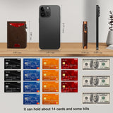 Wallet for Men Wallet with Slim Pop Up Card Holder 9 - 13 Cards, Bifold Minimalist Smart Wallet RFID Blocking Credit Card Holder with ID Window & Stretchable Cash Slot Compact Metal Aluminum Card Case