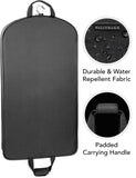 WallyBags® 40” Deluxe Carry - On Travel Garment Bag, Perfect for Suits and Shirts