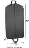 WallyBags® 40” Deluxe Carry - On Travel Garment Bag, Perfect for Suits and Shirts