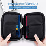 WALNEW Passport Holder for Travel - RFID Blocking Travel Wallet Essentials Organizer with Card Slots & Zipper Pocket (Women/Men)