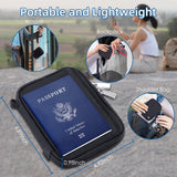 WALNEW Passport Holder for Travel - RFID Blocking Travel Wallet Essentials Organizer with Card Slots & Zipper Pocket (Women/Men)