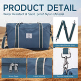 WALNEW Travel Duffel Bag, Weekender Overnight Carry On Bag for Women Men, Foldable Waterproof Gym Luggage with Metal Buckle Detachable Shoulder Strap and Wet Compartment (Peacock Blue)