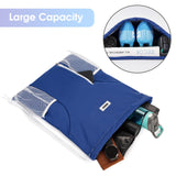 WANDF Drawstring Backpack Sports Gym Sackpack with Mesh Pockets Water Resistant String Bag for Women Men (Navy Blue)