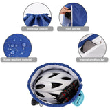 WANDF Drawstring Backpack Sports Gym Sackpack with Mesh Pockets Water Resistant String Bag for Women Men (Navy Blue)