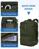 WANDF Travel Backpack For Spirit Airlines Personal Item Bag 18x14x8 with Wet Pocket, 17 Inch Laptop Backpack for Men Women（Dark Green）