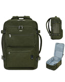 WANDF Travel Backpack For Spirit Airlines Personal Item Bag 18x14x8 with Wet Pocket, 17 Inch Laptop Backpack for Men Women（Dark Green）