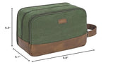 WANDF Travel Toiletry Bag for Men Large Toiletries Shaving Bag Water Resistant Hanging Dopp Kit Travel Accessories Bag for Women Men (Green)