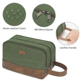 WANDF Travel Toiletry Bag for Men Large Toiletries Shaving Bag Water Resistant Hanging Dopp Kit Travel Accessories Bag for Women Men (Green)