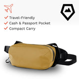 WANDRD All - New D1 Fanny Pack - Crossbody Carry Bag for Hiking, Traveling, Festivals, Sports, and More - Weather - Resistant for Phones, Wallets, Keys, and Camera (Dallol Yellow)