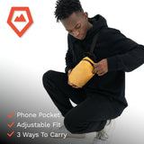 WANDRD All - New D1 Fanny Pack - Crossbody Carry Bag for Hiking, Traveling, Festivals, Sports, and More - Weather - Resistant for Phones, Wallets, Keys, and Camera (Dallol Yellow)