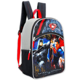 Warner Brothers Boys' Batman Vs. Superman Backpack Bundle, GREY/BLACK, 16" X 12" X 5"