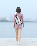 WATERFLY Crossbody Sling Backpack Sling Bag Travel Hiking Chest Bag Daypack