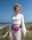 WATERFLY Fanny Pack Waist Bag: Small Hip Pouch Bum Bag Fannie Pack Phanny Fannypack Waistpack Bumbag Beltbag Sport Slim Fashionable for Jogging Hiking Hiker Woman Man