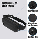 WATERFLY Fanny Pack Waist Bag: Small Hip Pouch Bum Bag Fannie Pack Phanny Fannypack Waistpack Bumbag Beltbag Sport Slim Fashionable for Jogging Hiking Hiker Woman Man