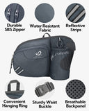 WATERFLY Fanny Pack Waist Bag: Waist Pack for Women Men with Water Bottle Holder Hiking Fanny Pack for Running Walking DogWalking Travel Cycling