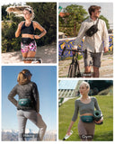 WATERFLY Lightweight Small Fanny Pack: 1.5L Mini Slim Crossbody Waist Belt Hip Bag with RFID Blocking, Anti - Theft & Water Resistant Pouch for Women Men Travel Hiking Running Walking EDC