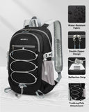WATERFLY Small Lightweight Packable Backpack: 15L Mini Ultra Light Foldable Travel Daypack with Breathable Shoulder Strap Outdoor Hiking Camping Day Pack for Women Men Black