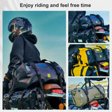 Waterproof Duffel Bag，Roll - Top Heavy Duty Dry Duffle Bag，Motorcycle Dry Bag，with Large Storage Space, Perfect for Traveling, Camping, Kayaking, Fishing & Canoeing (Carbon fiber black, 66L)