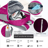 Waterproof Foldable Backpack Dry Storage Lightweight Daypack 35L Outdoor Backpack for Beach Men Women Dark Pink