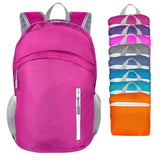 Waterproof Foldable Backpack Dry Storage Lightweight Daypack 35L Outdoor Backpack for Beach Men Women Dark Pink