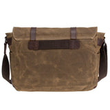 Waterproof Waxed Canvas 15" Macbook pro/ 15.6'' Laptop Messenger Bag Men Business Vintage shoulder bag/Briefcase Khaki - 2