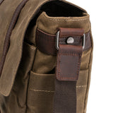 Waterproof Waxed Canvas 15" Macbook pro/ 15.6'' Laptop Messenger Bag Men Business Vintage shoulder bag/Briefcase Khaki - 2
