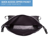 WaterSeals Locking Backpack + Waterproof Bag for Women & Men with Ripstop Material & Anti - Theft Combination Lock to Protect Wallet, iPhone or Valuables at the Beach, Pool, Skiing, or Camping, Black