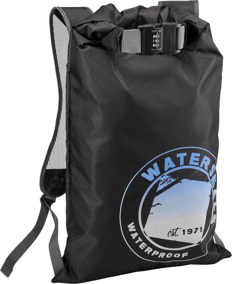 WaterSeals Locking Backpack + Waterproof Bag for Women & Men with Ripstop Material & Anti - Theft Combination Lock to Protect Wallet, iPhone or Valuables at the Beach, Pool, Skiing, or Camping, Black