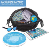 WaterSeals Locking Backpack + Waterproof Bag for Women & Men with Ripstop Material & Anti - Theft Combination Lock to Protect Wallet, iPhone or Valuables at the Beach, Pool, Skiing, or Camping, Black