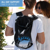 WaterSeals Locking Backpack + Waterproof Bag for Women & Men with Ripstop Material & Anti - Theft Combination Lock to Protect Wallet, iPhone or Valuables at the Beach, Pool, Skiing, or Camping, Black