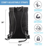 WaterSeals Locking Backpack + Waterproof Bag for Women & Men with Ripstop Material & Anti - Theft Combination Lock to Protect Wallet, iPhone or Valuables at the Beach, Pool, Skiing, or Camping, Black