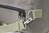 Waxed Canvas All Purpose Military Style Duffle Bag, 24 - Inch, Water - Resistant, Adjustable Strap, Fully Lined, Double Zipper Closure, heavy Duty, Olive Green