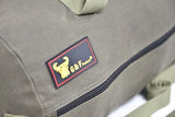 Waxed Canvas All Purpose Military Style Duffle Bag, 24 - Inch, Water - Resistant, Adjustable Strap, Fully Lined, Double Zipper Closure, heavy Duty, Olive Green