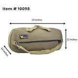 Waxed Canvas All Purpose Military Style Duffle Bag, 24 - Inch, Water - Resistant, Adjustable Strap, Fully Lined, Double Zipper Closure, heavy Duty, Olive Green