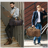 Waxed Canvas Duffel Bag 50L Waterproof Duffle Bag Travel Overnight Weekender Bag