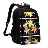 WBQLSL A bouquet of lilies in full bloom Printed travel backpacks are suitable for business/camping and mountaineering/short - distance travel backpacks