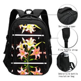 WBQLSL A bouquet of lilies in full bloom Travel backpack for daily travel, business trips, work, hiking, camping, etc.