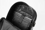 WDEKDAI Leather Backpack School College Bookbag Leisure Business Travel Hiking Rucksack,Suitable for 15.6 - inch laptop pack (2)