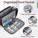 Wedama Toiletry Bag for Men, Handheld Travel Bag, Waterproof Toiletries, Thickened Polyester Dopp Kit, Toiletries Business Trips and Camping, Brown