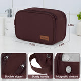 Wedama Toiletry Bag for Men, Handheld Travel Bag, Waterproof Toiletries, Thickened Polyester Dopp Kit, Toiletries Business Trips and Camping, Brown