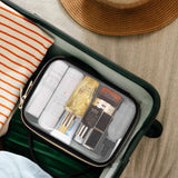 Wedama TSA Approved Toiletry Bag, 3 Pack Clear Makeup Bags with Handles, Quart Size Clear Toiletry Bags, PVC Cosmetic Bags for Women and Men, Carry on Airport Airline Compliant Bag, Black