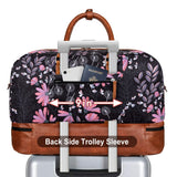 Weekender Bags for Women, 3PCS 21" Large Travel Duffle Carry on with Crossbody Bag & Toiletry Bag, Water - Resistant Shoe Compartment, Trolley Sleeve, for Business Weekend Overnight Trips