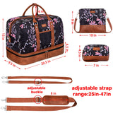 Weekender Bags for Women, 3PCS 21" Large Travel Duffle Carry on with Crossbody Bag & Toiletry Bag, Water - Resistant Shoe Compartment, Trolley Sleeve, for Business Weekend Overnight Trips