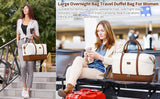 Weekender Bags for Women with Toiletry Bags Large Overnight Bags Travel Duffel Bag Carry On Shoulder Weekend Tote with Shoe Compartment and Wet Pocket for Girls Airplane Traveling, Gym