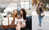 Weekender Bags for Women with Toiletry Bags Large Overnight Bags Travel Duffel Bag Carry On Shoulder Weekend Tote with Shoe Compartment and Wet Pocket for Girls Airplane Traveling, Gym