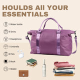 Weekender Duffel Bags for Women, Purple Travel Totes Bag for Airplane Essentials, Overnight Bags for Women with Trolley Sleeve, Large Carry On Hospital Bag for Labor and Delivery, Sport, Gym
